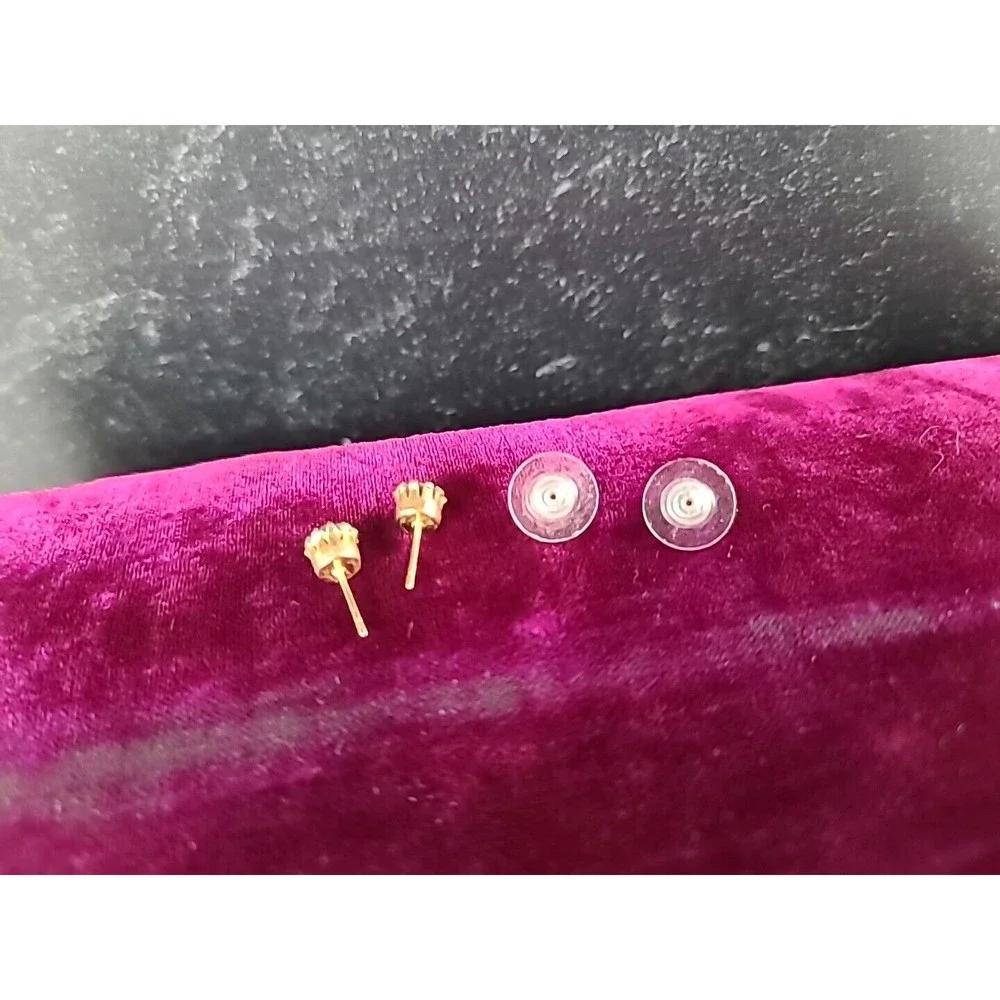 Vintage Clear Rhinestone Stud Earrings